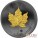 Canada Maple Leaf Canadian GOLDEN ENIGMA EDITION $5 Silver coin Black Ruthenium & Gold Plated 1oz 2015